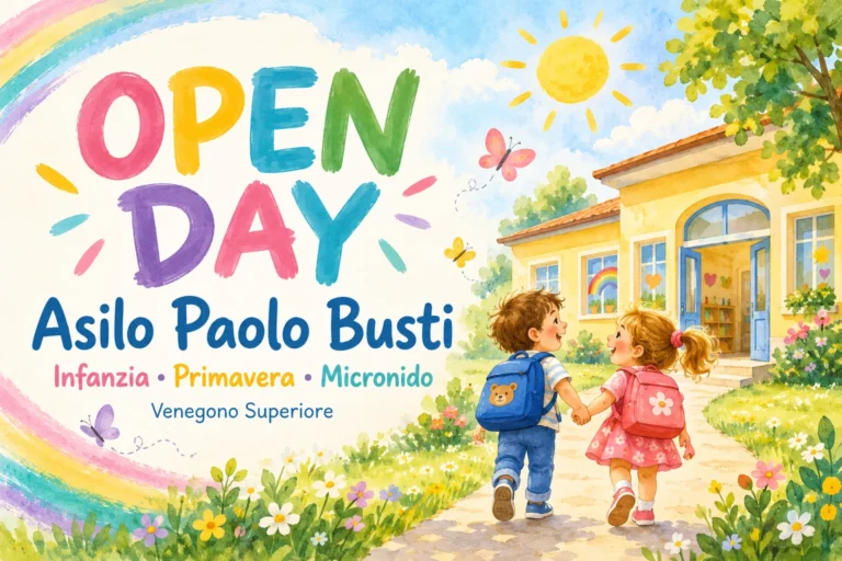 Invito agli Open Day dell’Asilo Busti per l’anno educativo 2026–2027